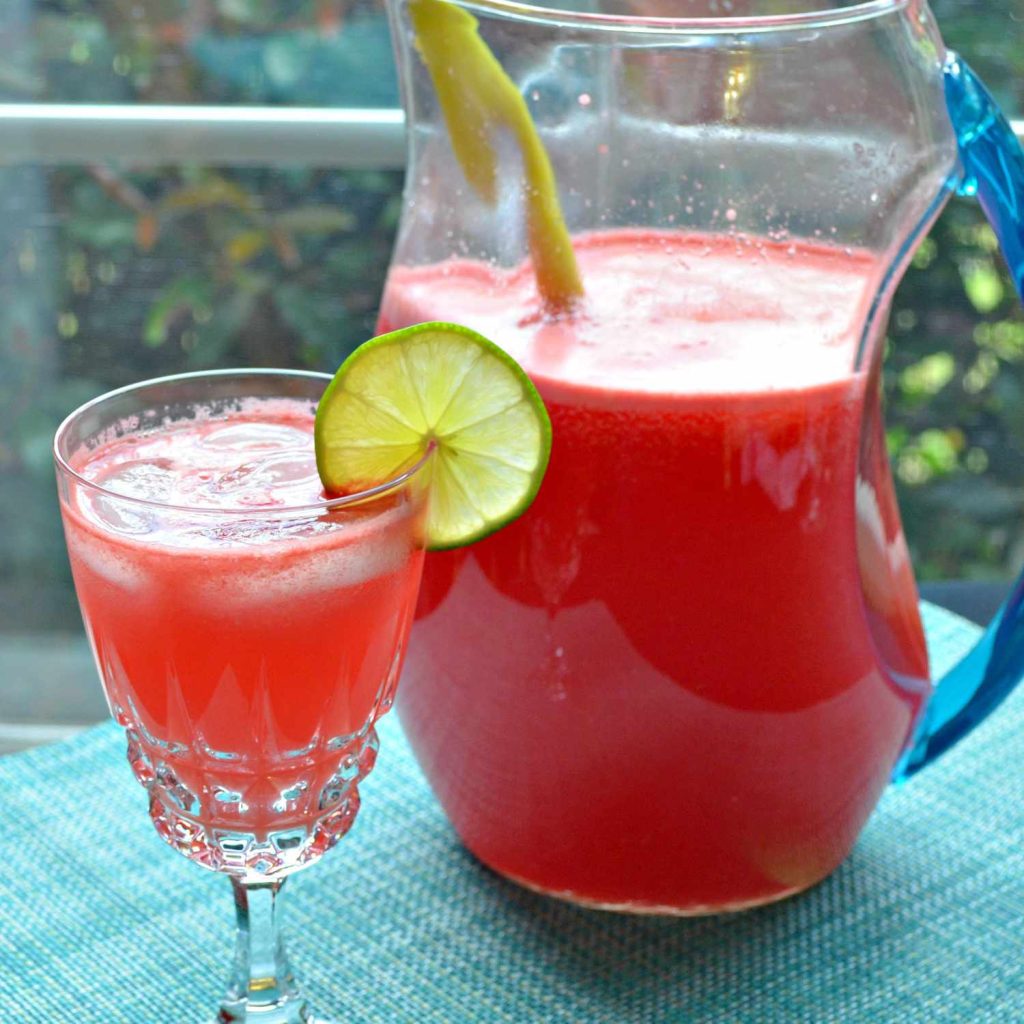 Receta Agua fresca de sandía y lima