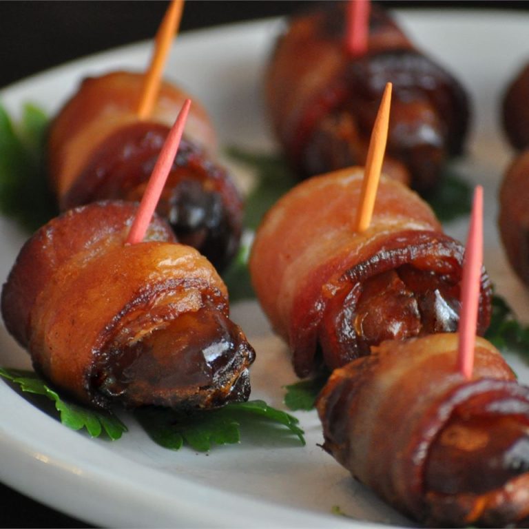 Receta Aperitivo de tocino y dátiles