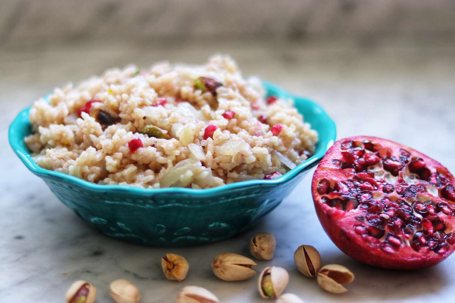 Receta Arroz pilaf de Oriente Medio con granada Receta Arroz pilaf de Oriente Medio con granada