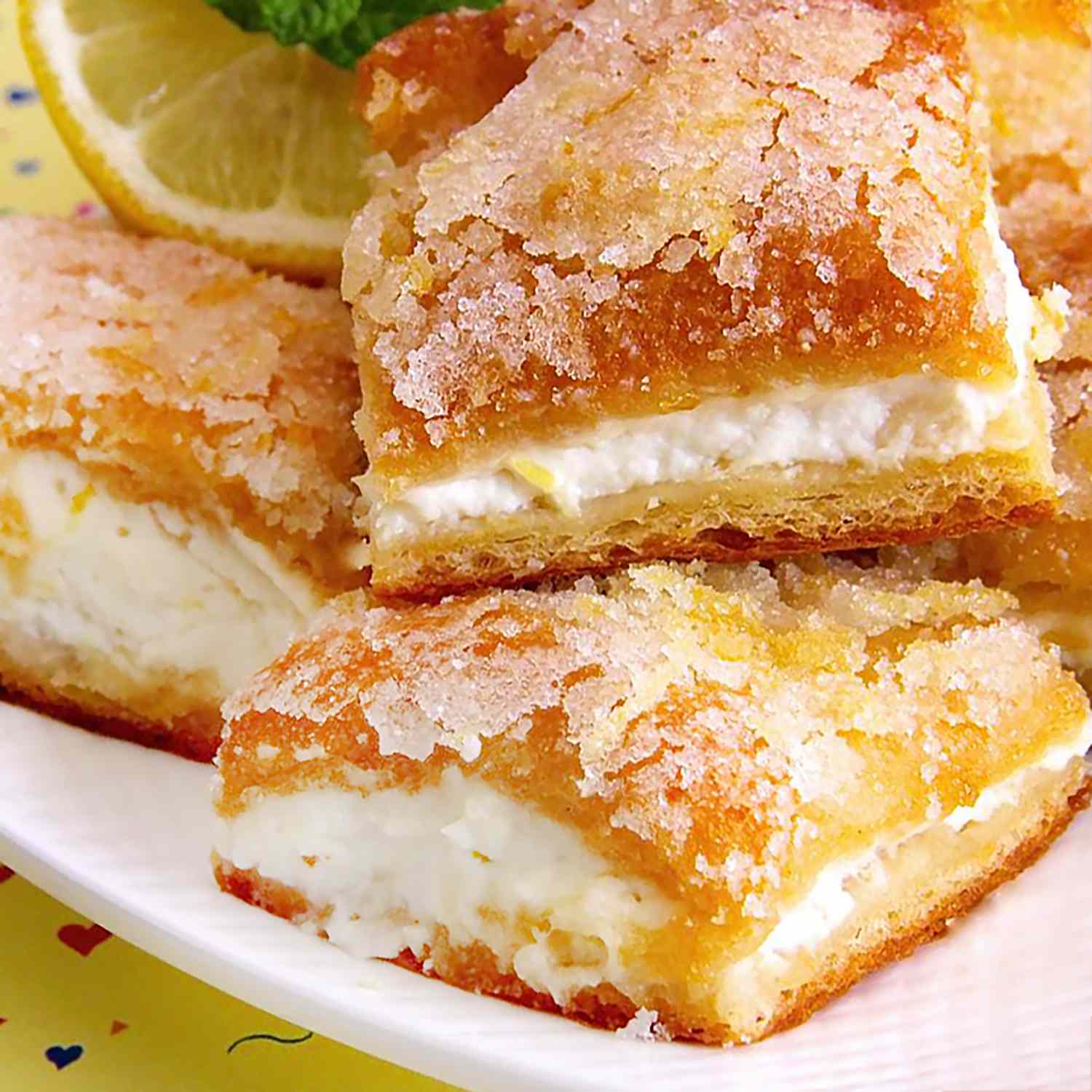 Receta Barritas de queso crema y limón Receta Barritas de queso crema y limón
