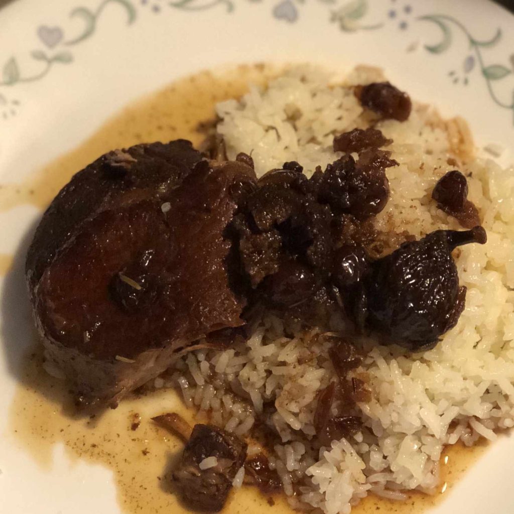 Receta Cerdo con arándanos e higos cocinado a fuego lento