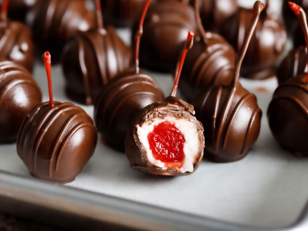 Receta Cerezas cubiertas de chocolate