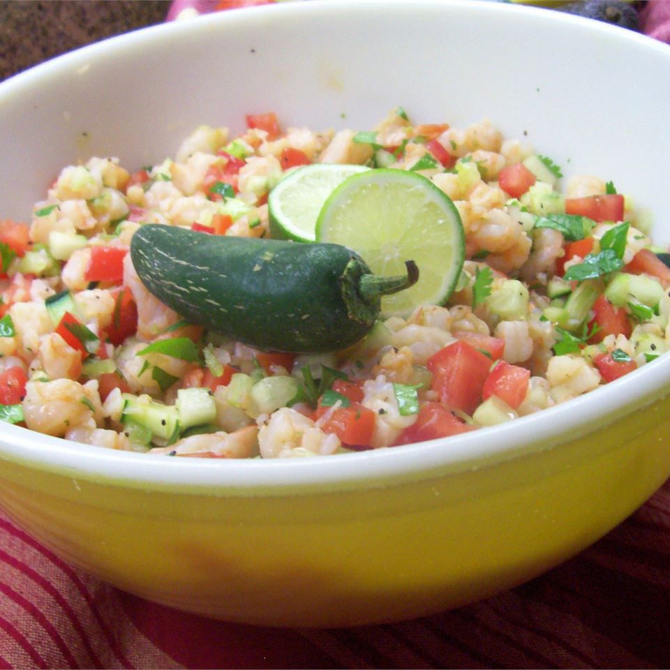 Receta Ceviche De Camarones Y Aguacate-Estillo Sarita