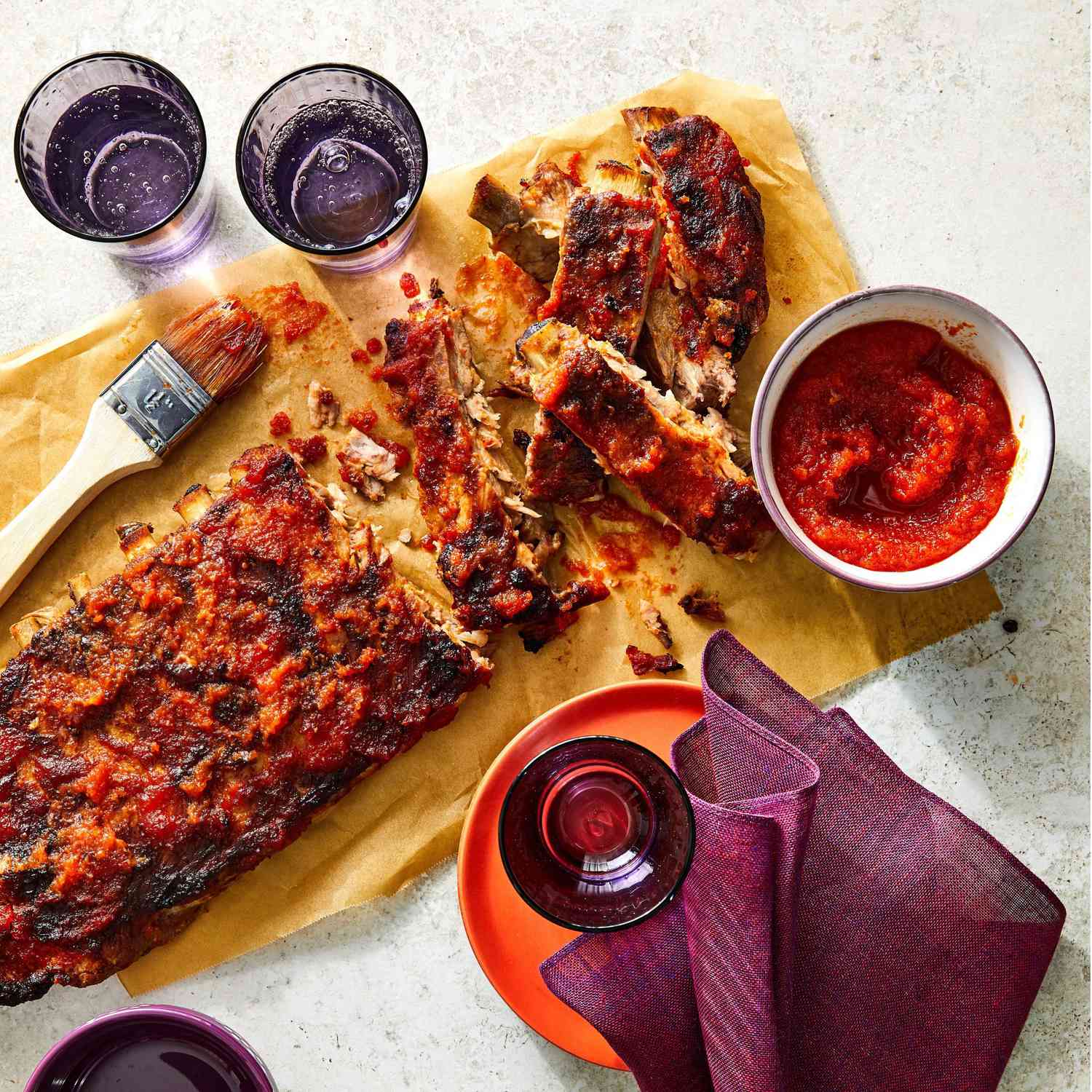 Receta Costillas de cerdo con salsa de papaya