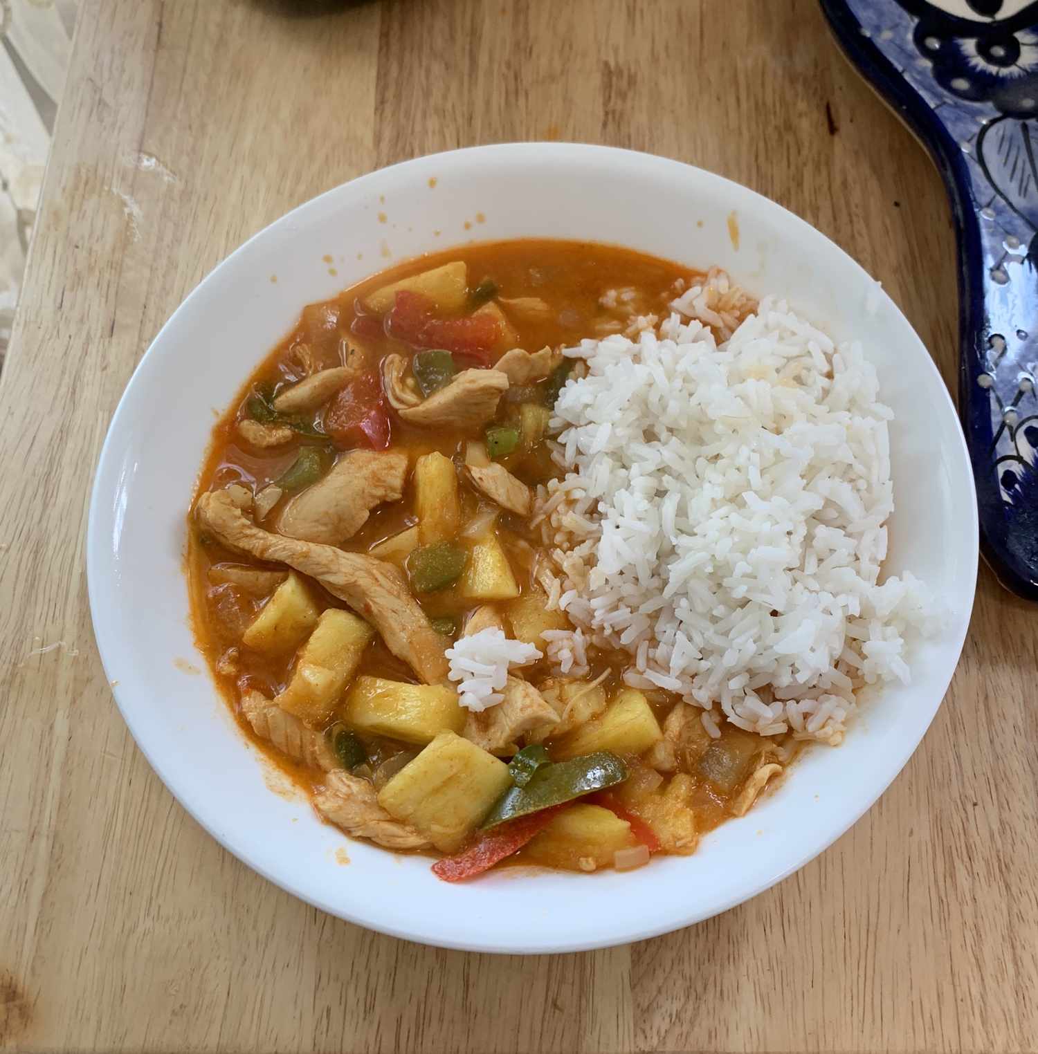 Receta Curry de pollo con piña al estilo tailandés Receta Curry de pollo con piña al estilo tailandés