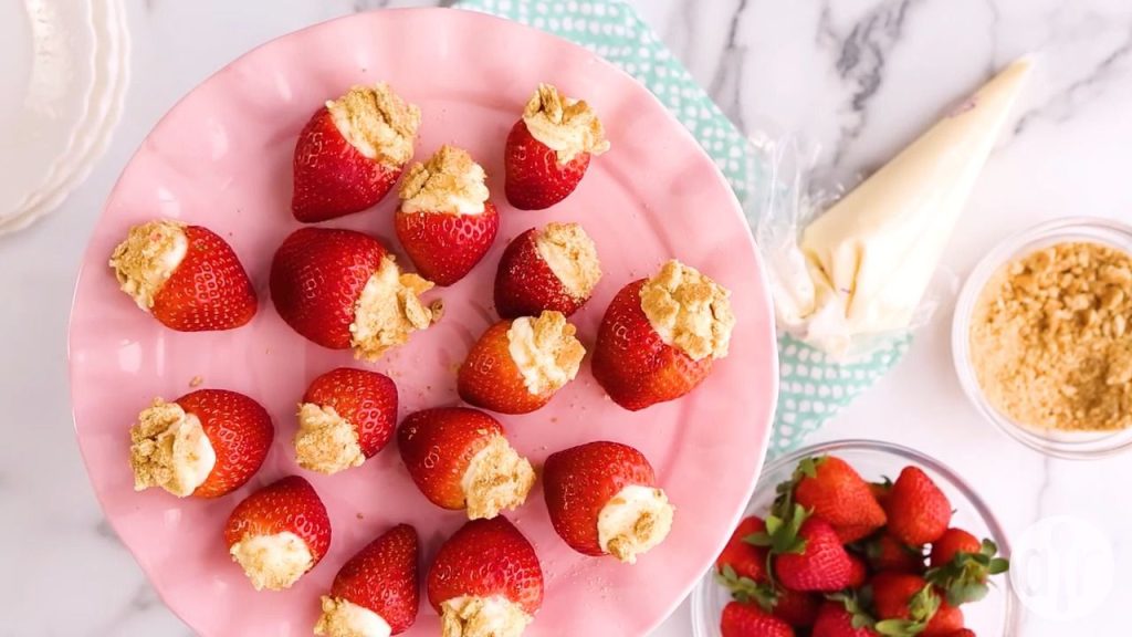Receta Fresas rellenas de tarta de queso