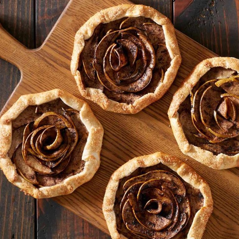 Receta Galette de pera espolvoreada con café