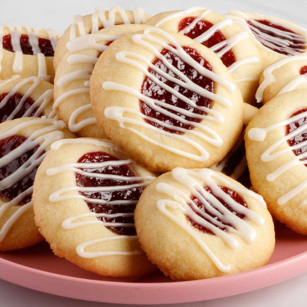 Receta Galletas de mantequilla con frambuesa y almendra