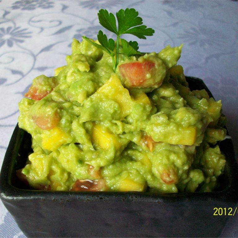 Receta Guacamole de mango salado