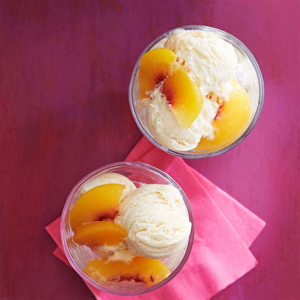 Receta Helado casero de melocotón de Georgia Receta Helado casero de melocotón de Georgia