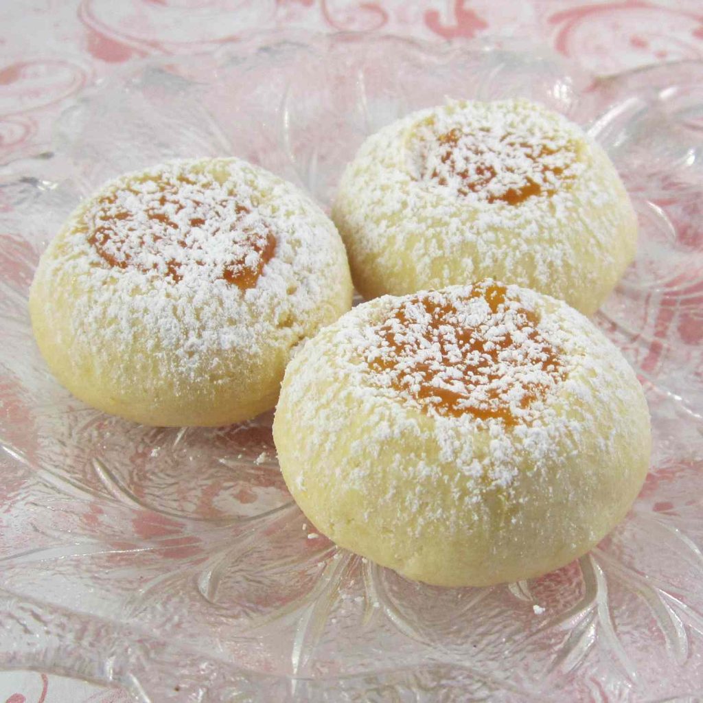 Receta Huellas de queso crema de albaricoque