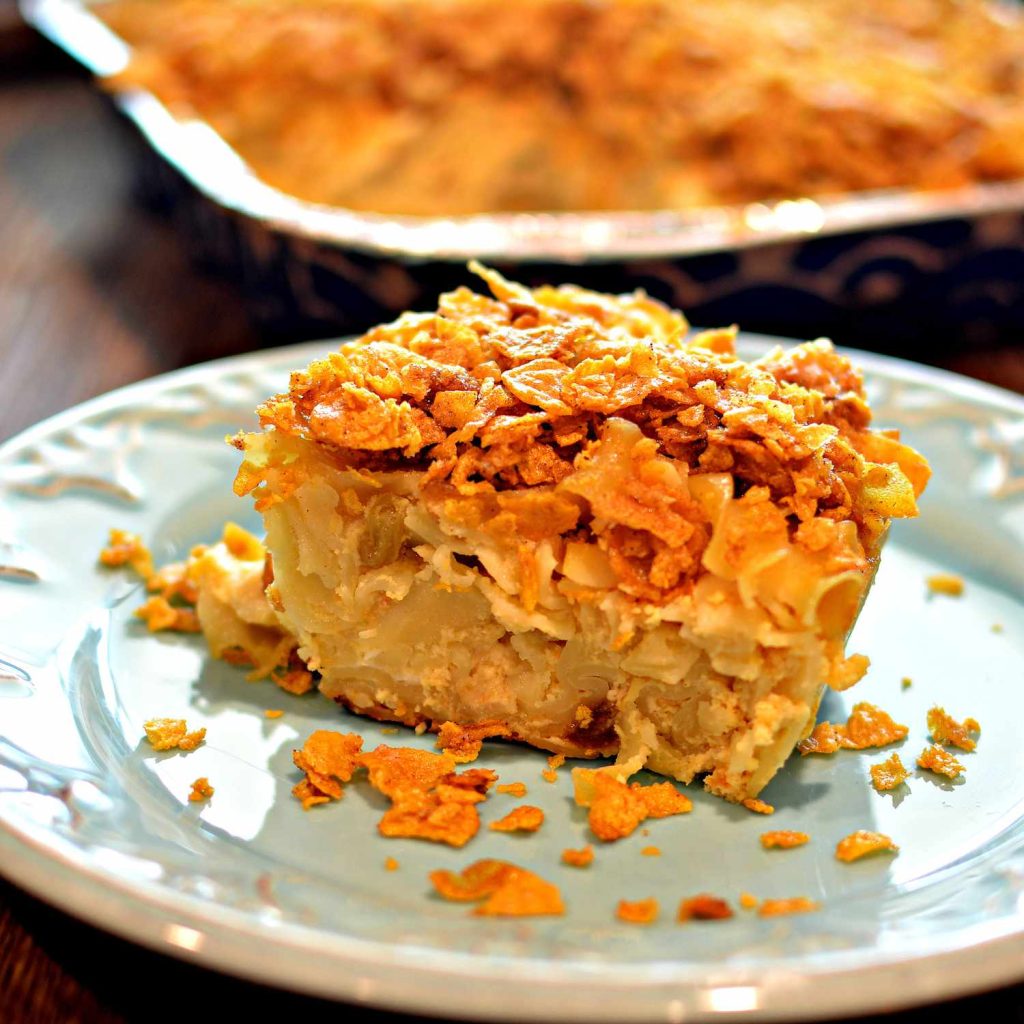 Receta Kugel de fideos de albaricoque
