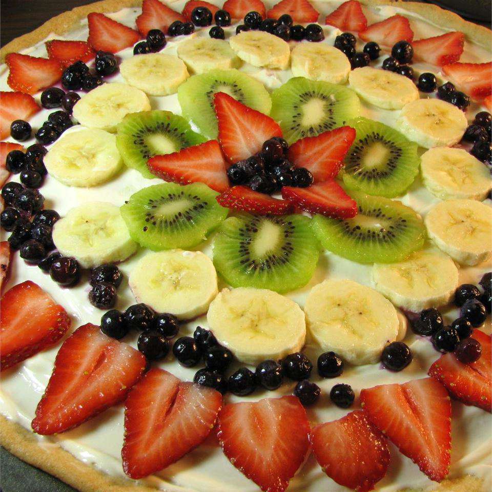 Receta La pizza de frutas es aún mejor. Receta La pizza de frutas es aún mejor.