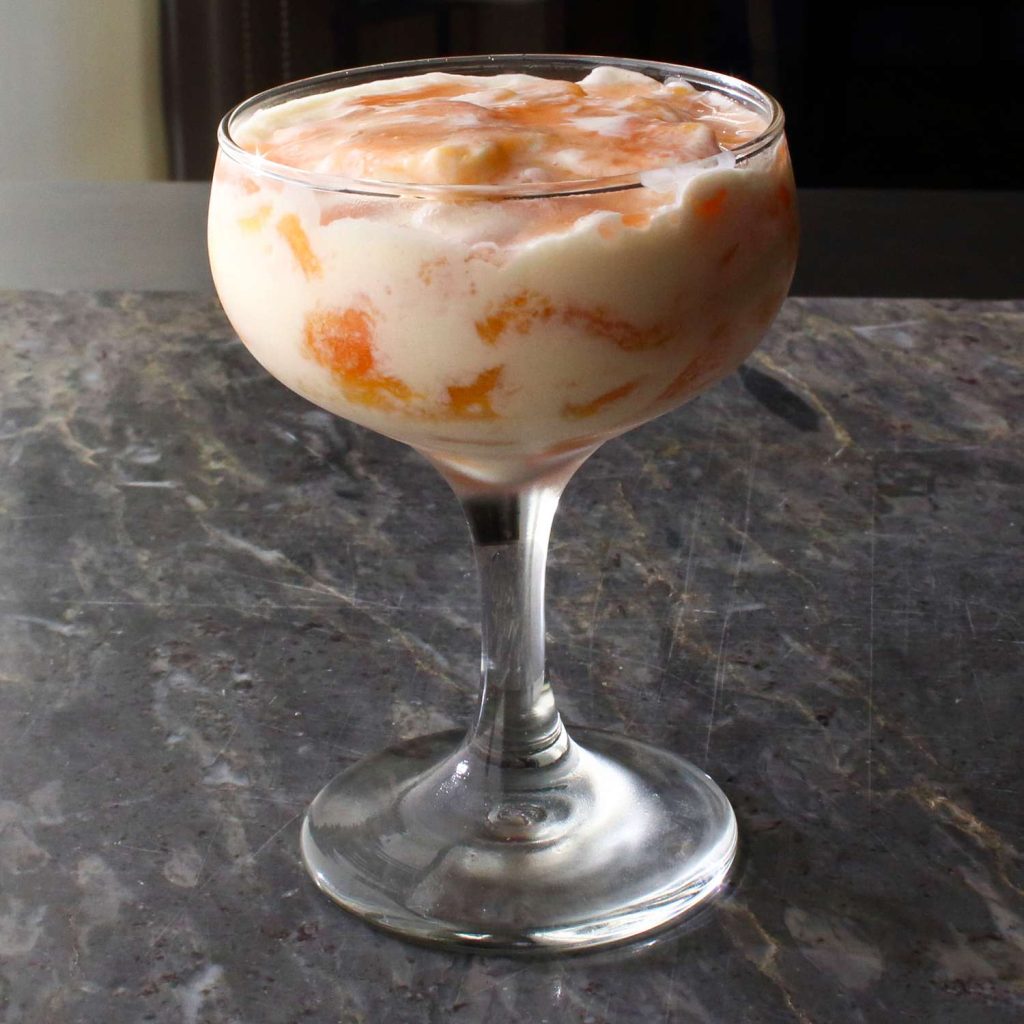 Receta Melocotones con crema