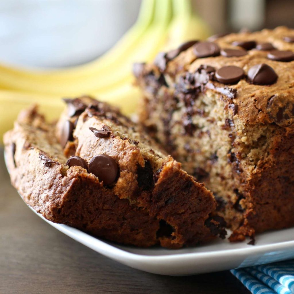 Receta Pan de plátano con chispas de chocolate