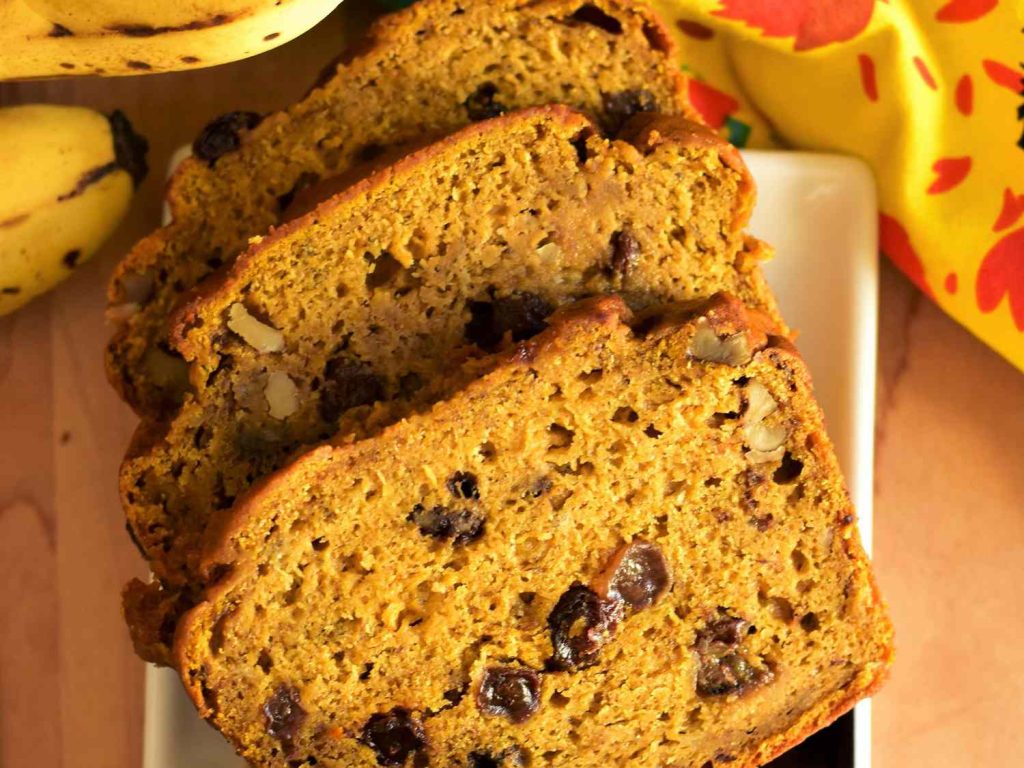 Receta Pan de plátano y calabaza
