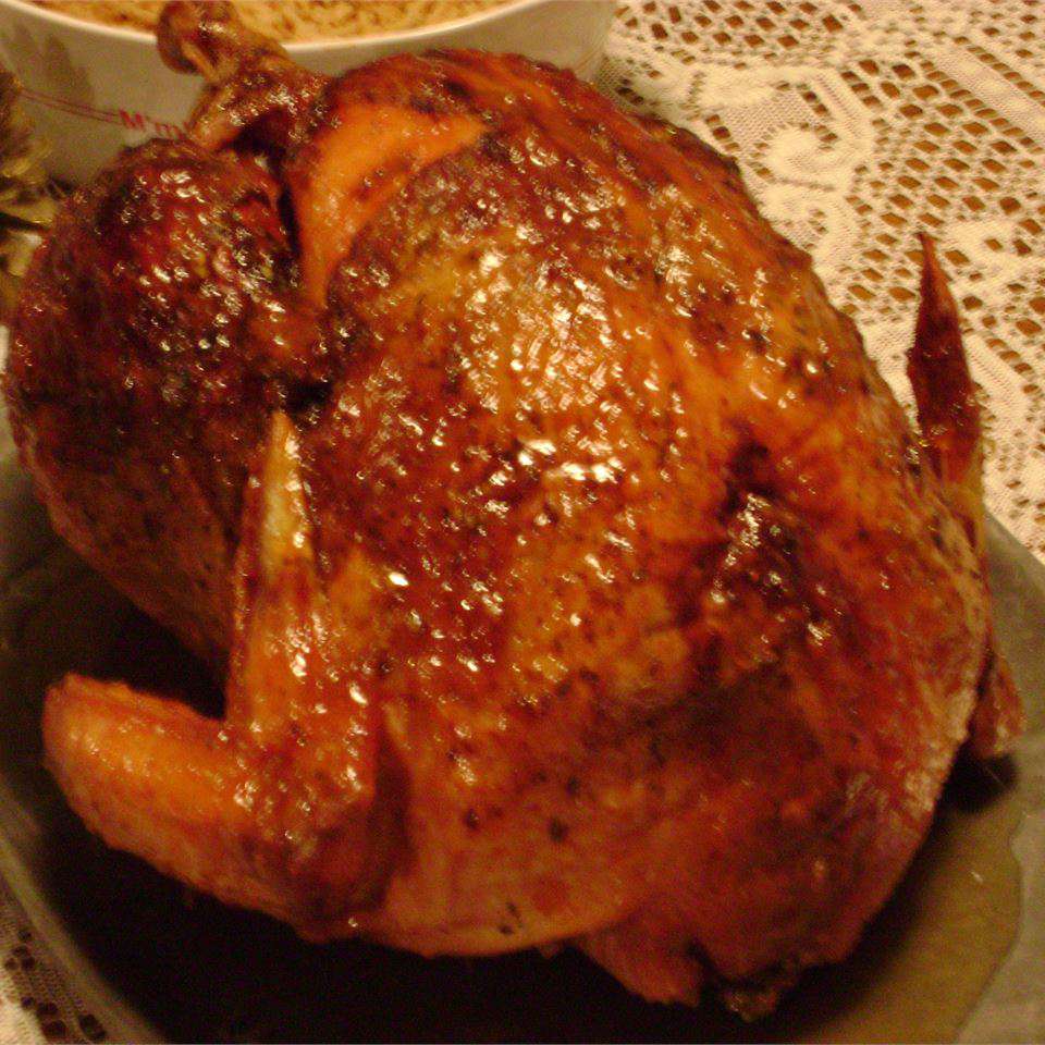 Receta Pavo glaseado con albaricoque de Ma Lipo con salsa de cebolla asada y chalotas.