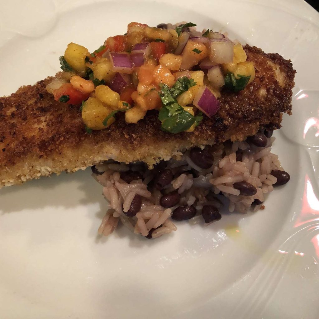 Receta Pescado caribeño con salsa de mango