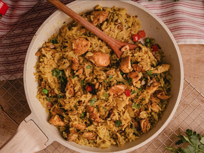 Receta Pollo Sazonado One Pot con Arroz