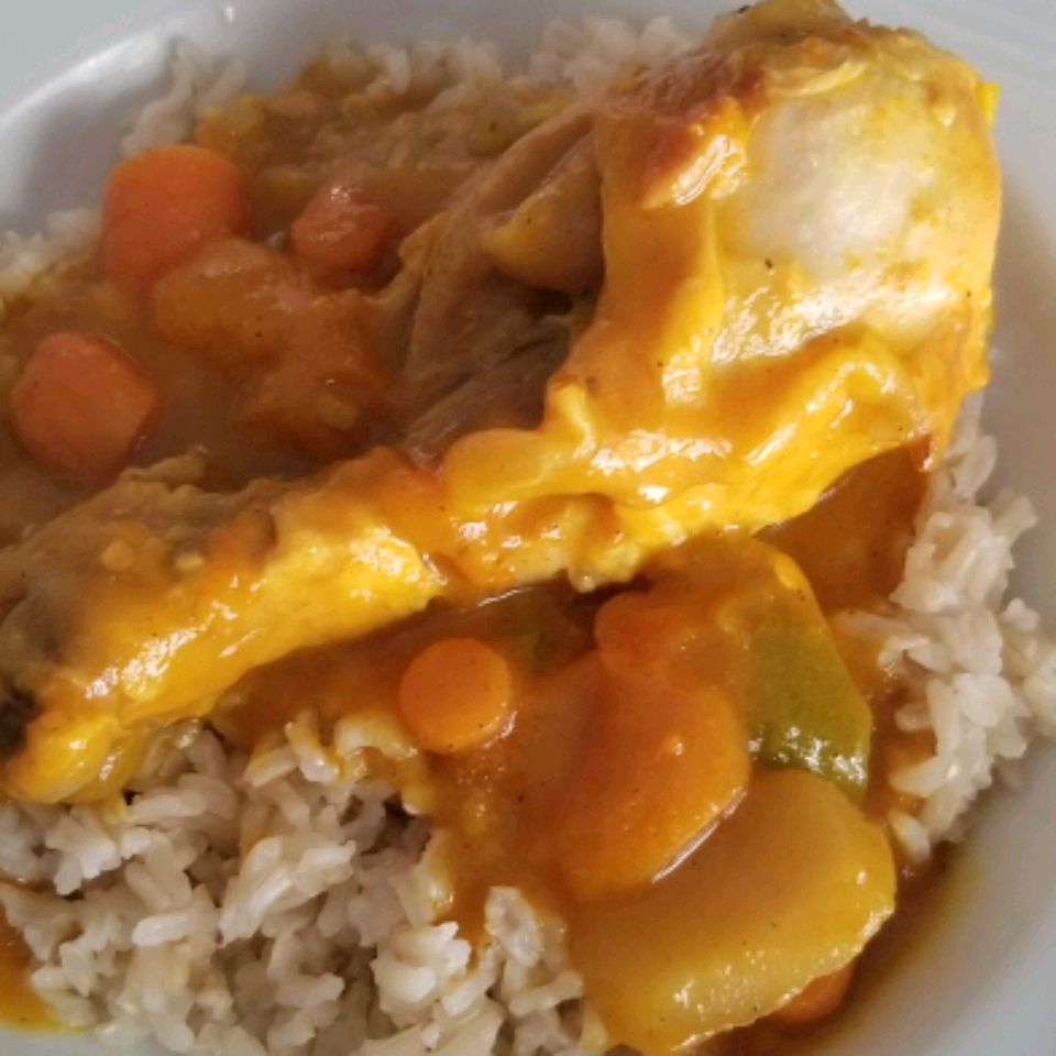 Receta Pollo al curry con albaricoques