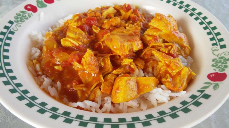 Receta Pollo al curry con coco en olla instantánea