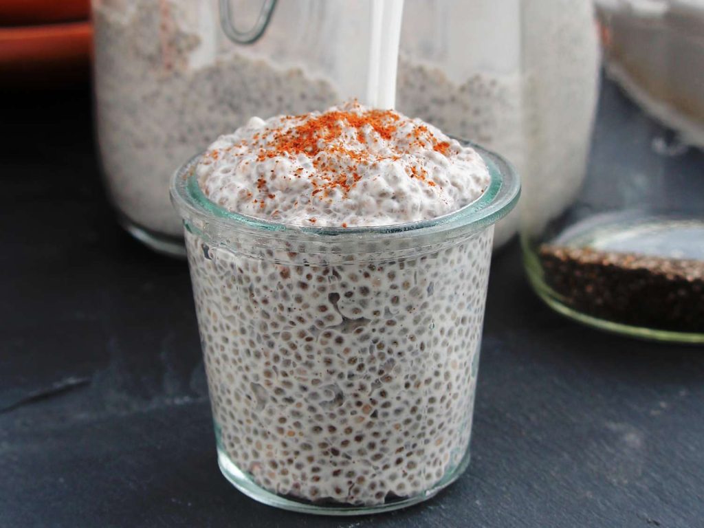Receta Pudín de chía y coco con leche de coco