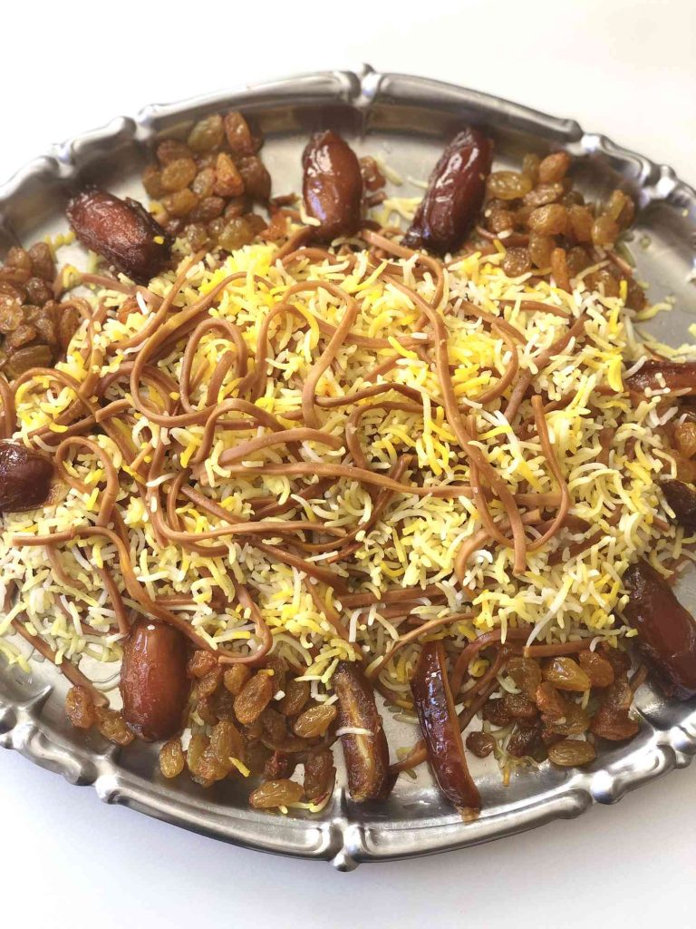 Receta Reshteh Polo (Arroz con fideos persas)