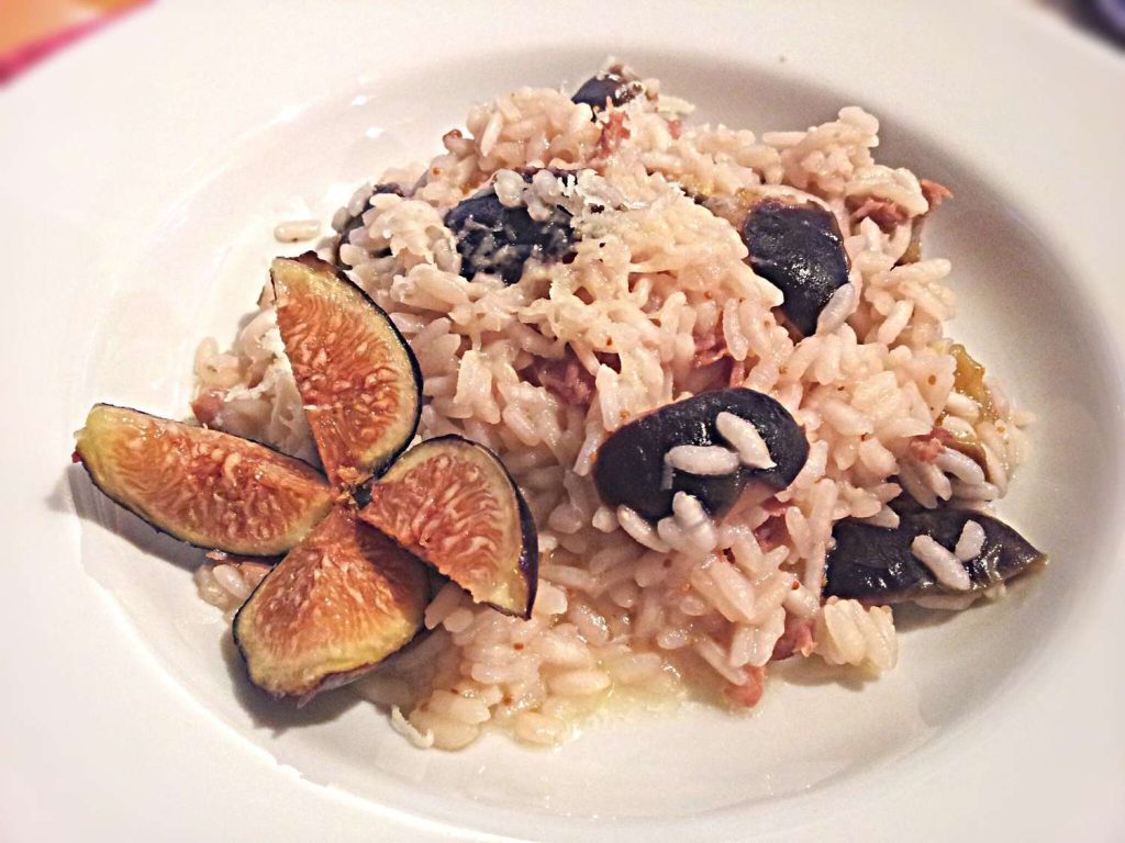 Receta Risotto con higos frescos y jamón serrano