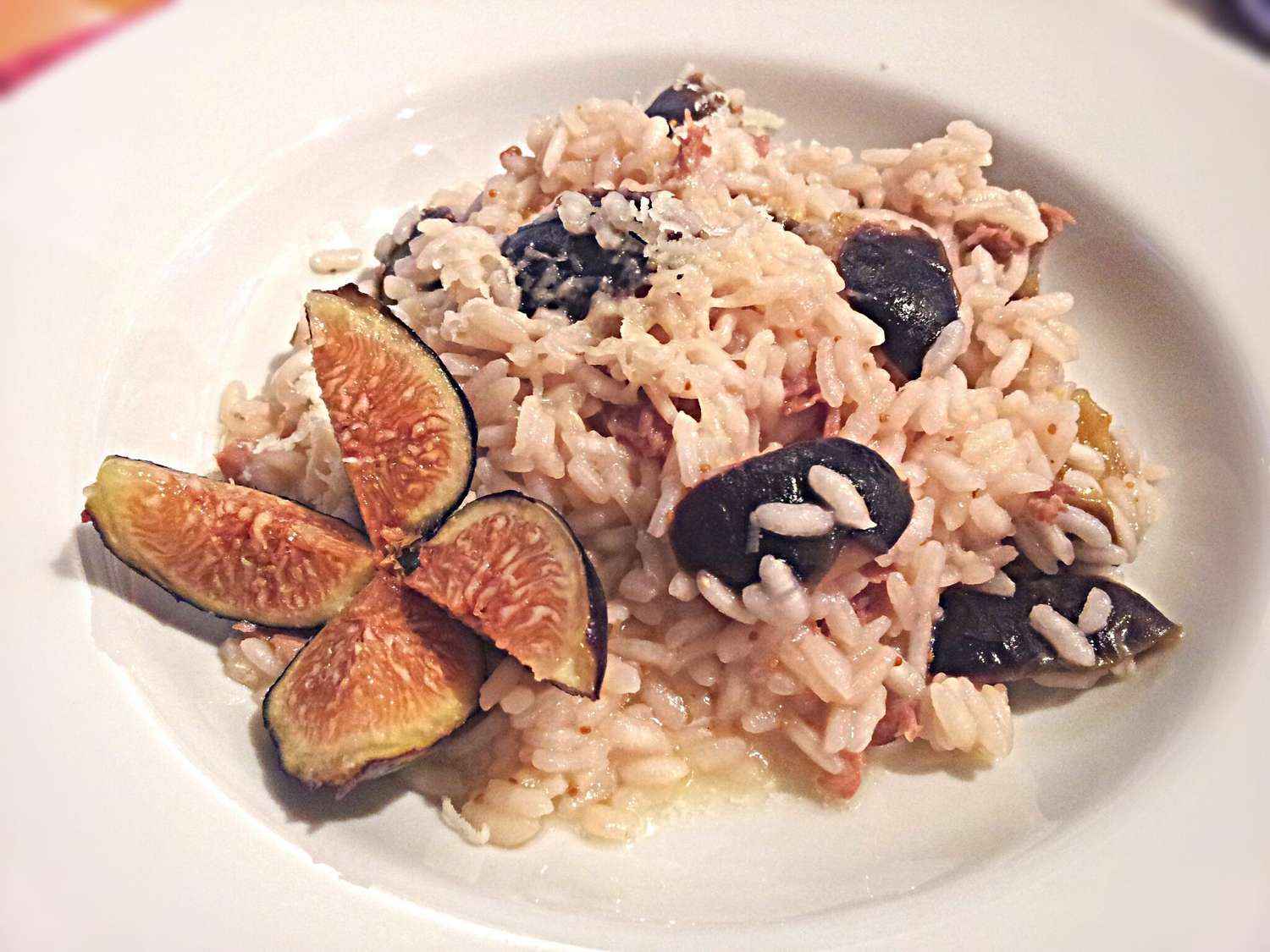 Receta Risotto con higos frescos y jamón serrano Receta Risotto con higos frescos y jamón serrano