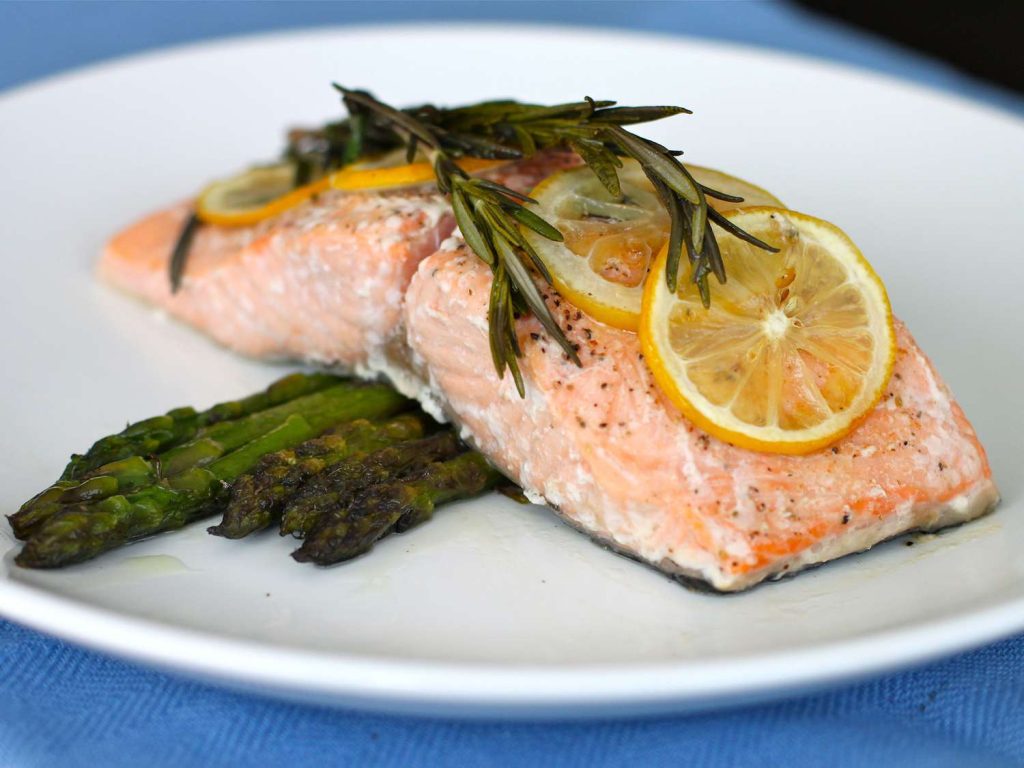 Receta Salmón con limón y romero