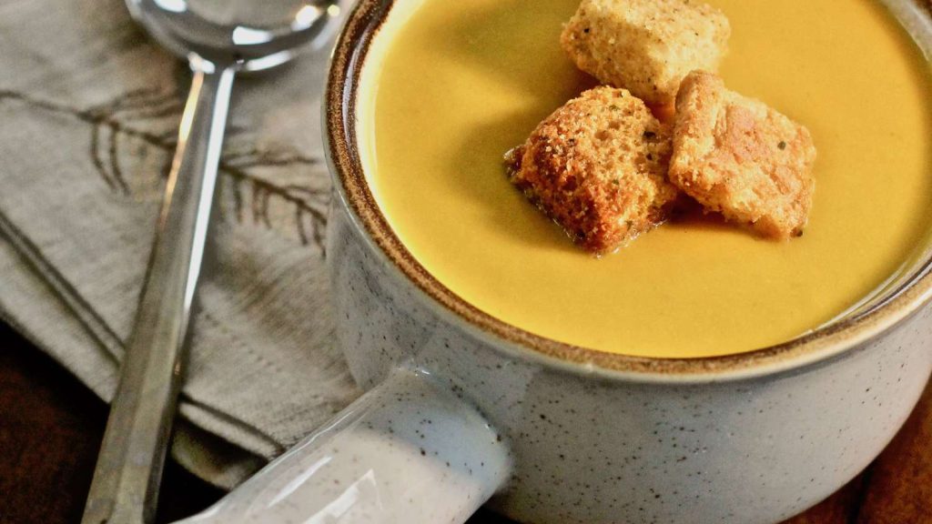 Receta Sopa de calabaza y pera al curry
