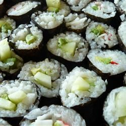 Receta Sushi de pepino y aguacate