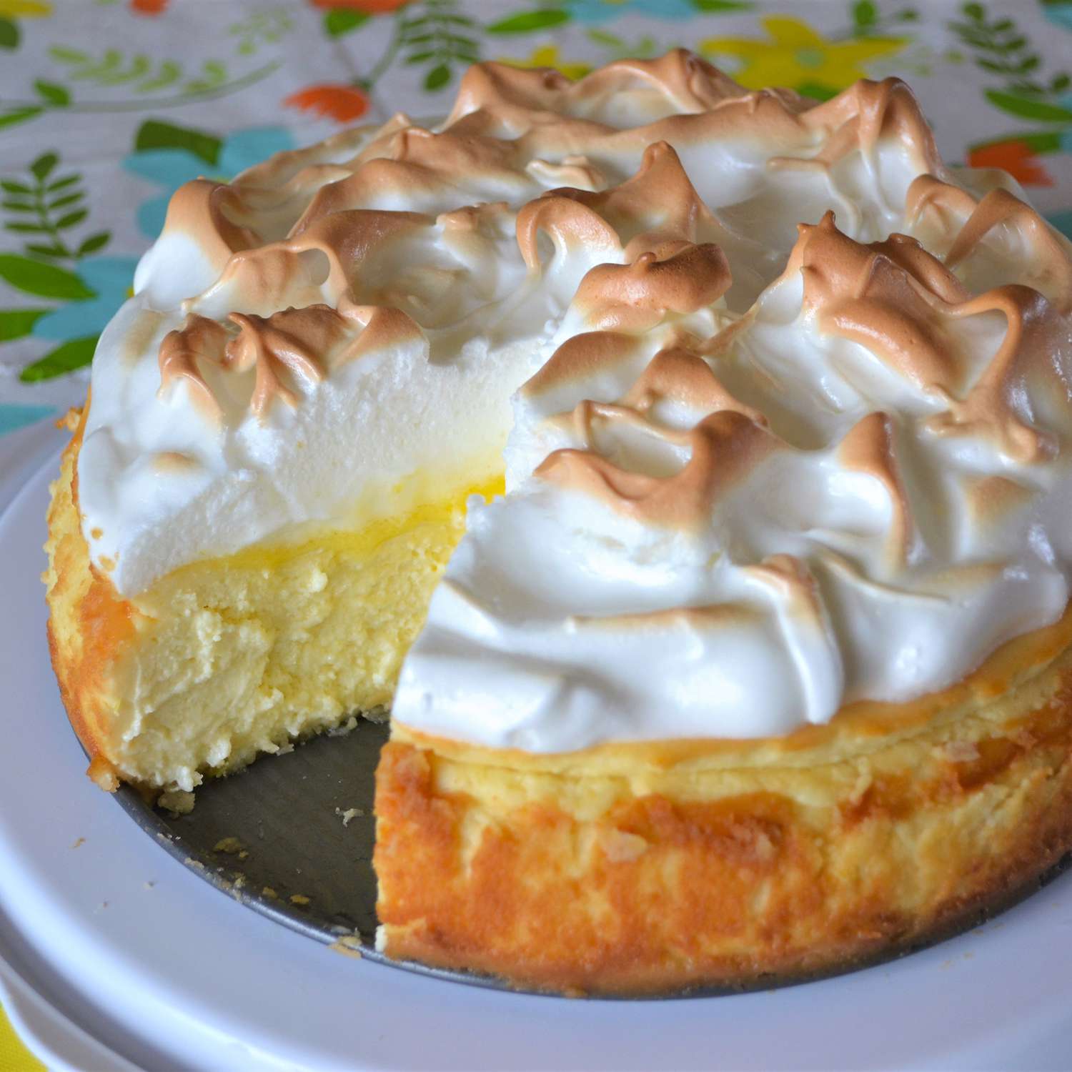 Receta Tarta de queso con merengue de limón