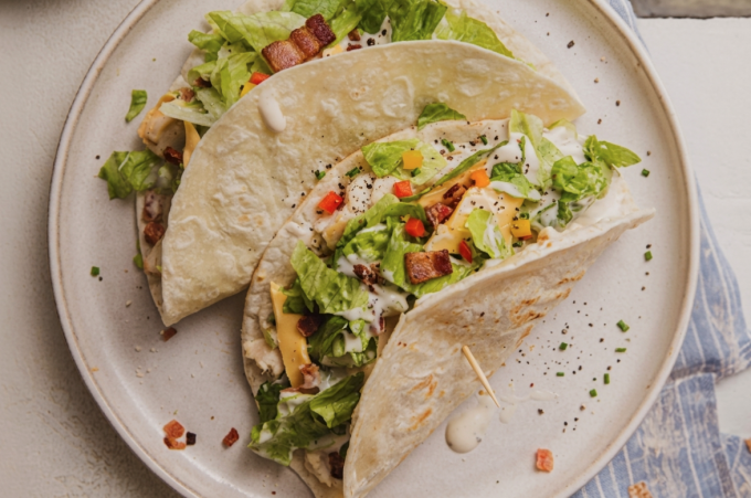 Receta Taco Ensalada César con Pollo receta-taco-ensalada-cesar-pollo